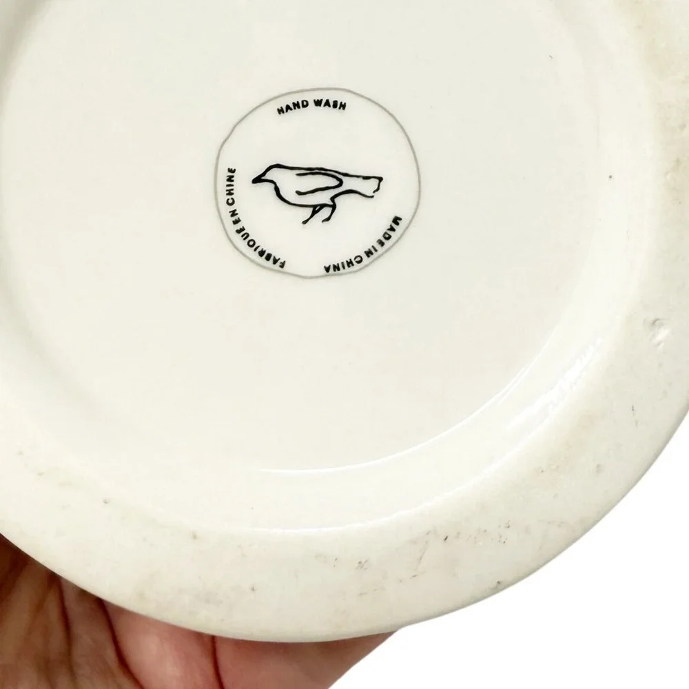 Anthropologie Monogram Letter R Ceramic Gold Mug Shaving Style‎